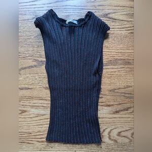 Marine Layer Dark Ribbed Tank Top